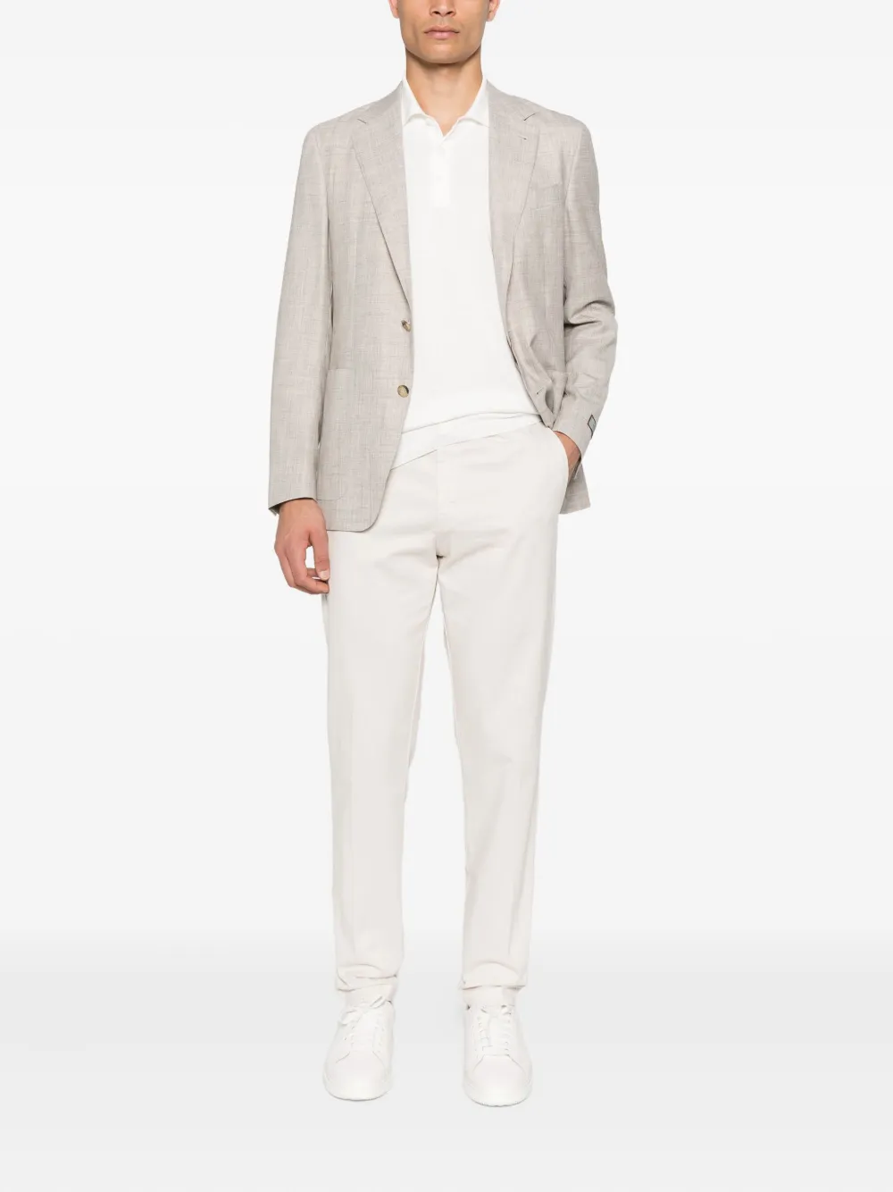 Eleventy Broek met trekkoord Beige