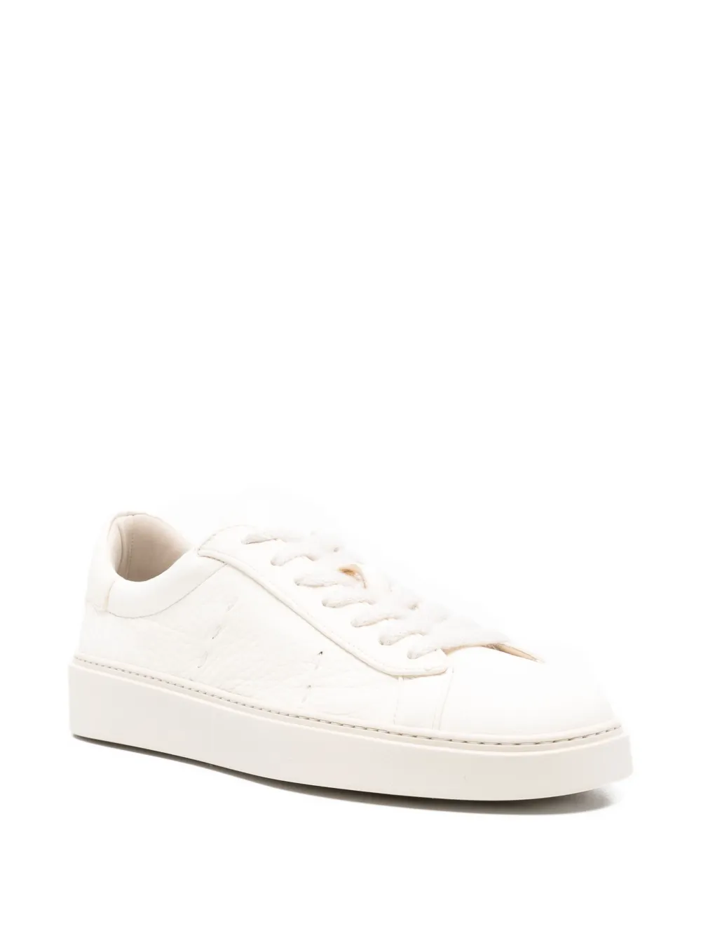 Eleventy leather low-top sneakers Neutrals