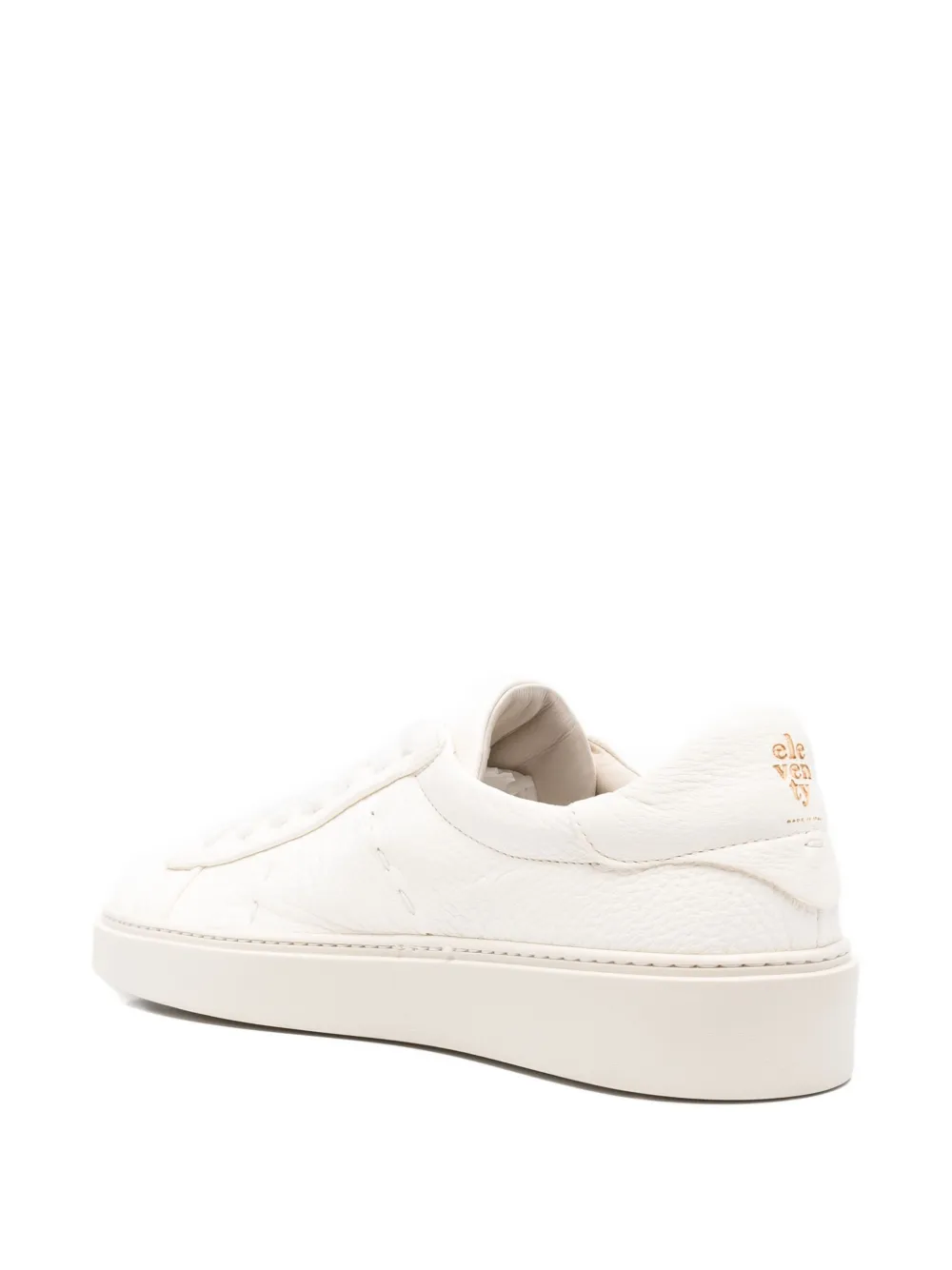 Eleventy leather low-top sneakers Neutrals