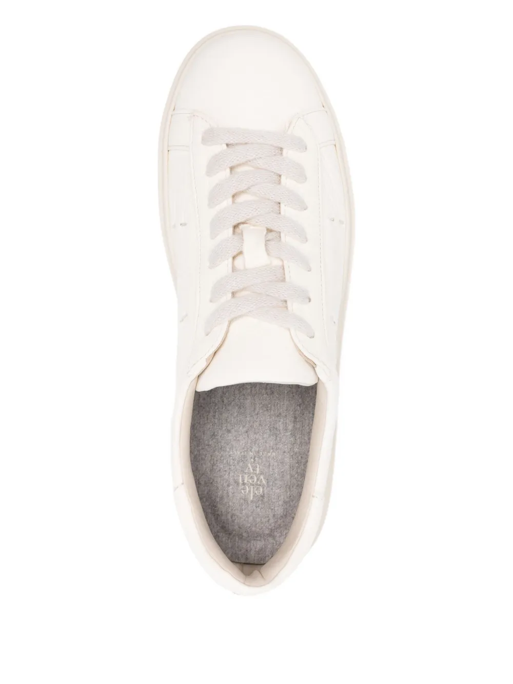 Eleventy leather low-top sneakers Neutrals