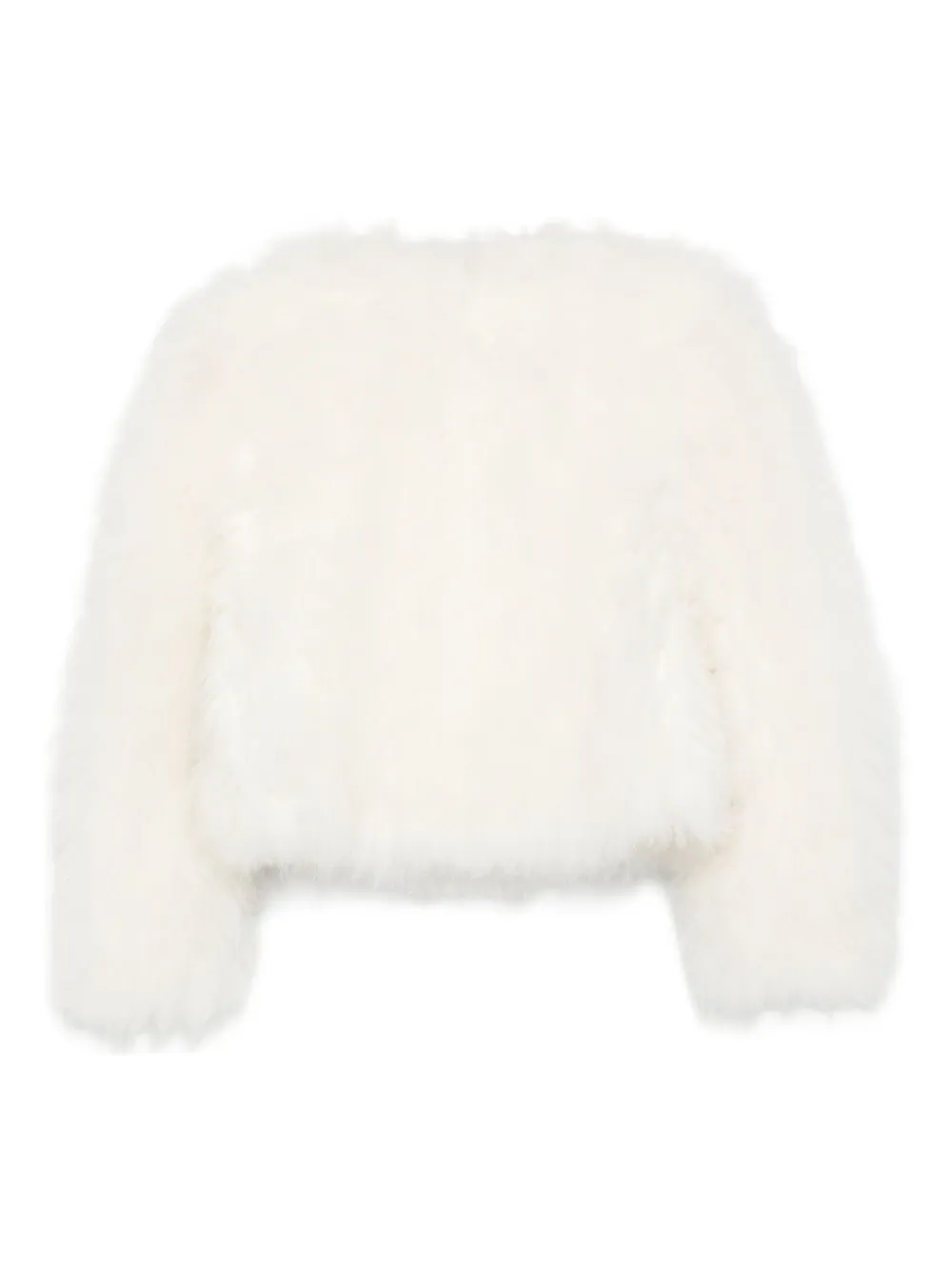 Liska Goat-fur Cropped Jacket In White