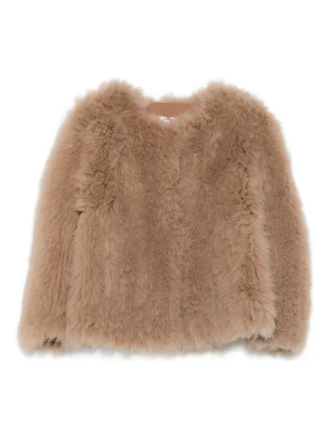 Liska long-sleeve goat-fur jacket