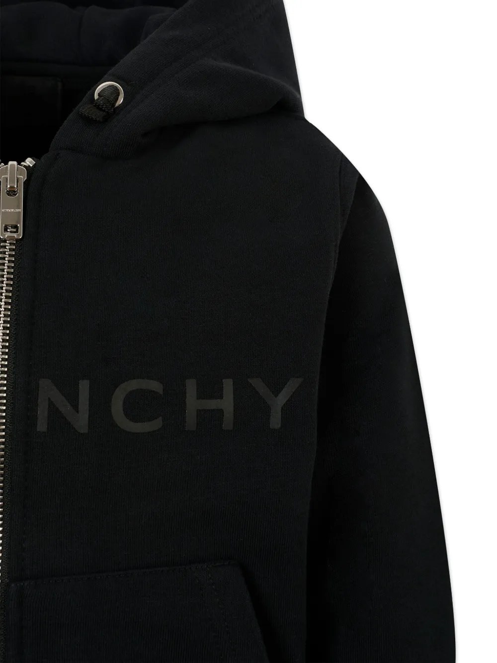 Givenchy Kids Hoodie met logoprint en rits Zwart