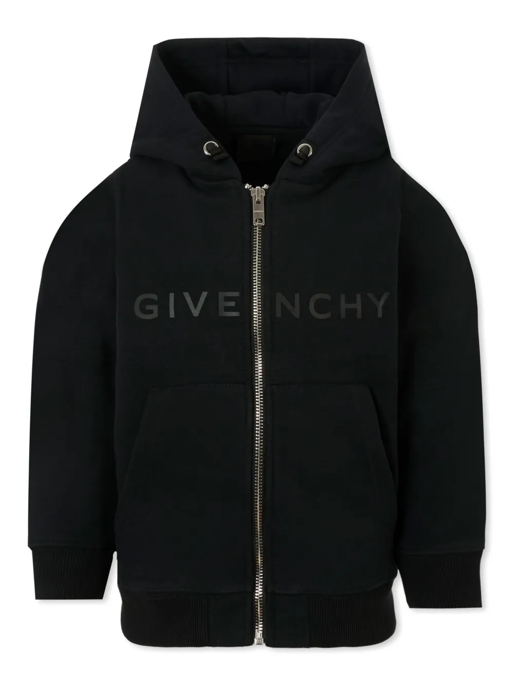Givenchy Kids Hoodie met logoprint en rits Zwart