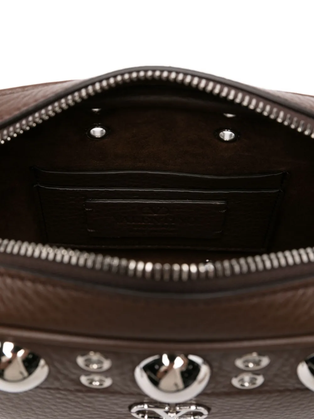 Valentino Garavani studded leather messenger bag Bruin