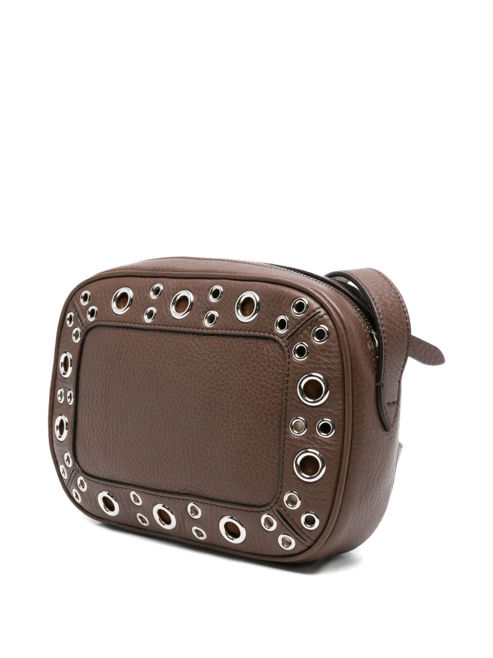 Valentino Garavani studded leather messenger bag Bruin