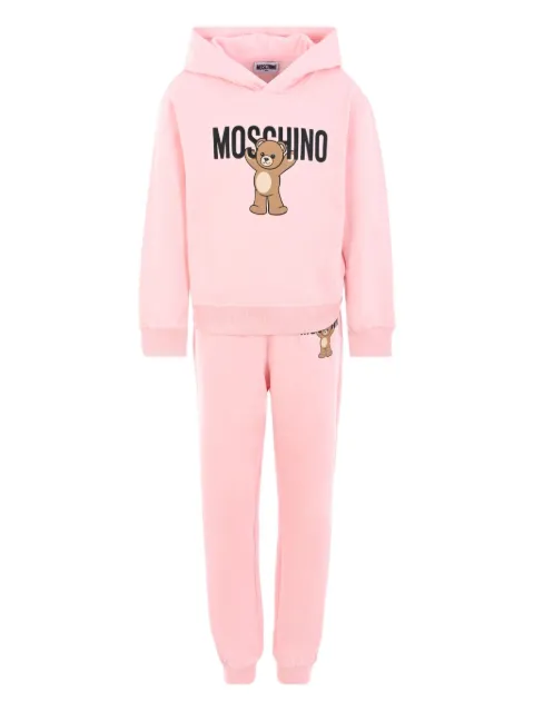 Moschino Kids teddy-print hooded tracksuit