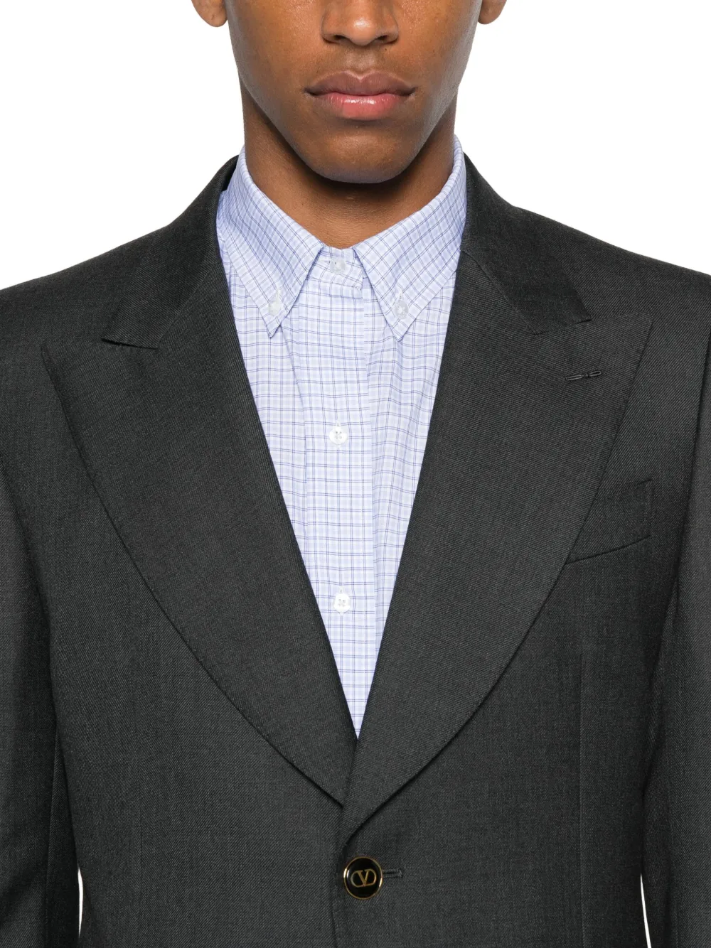 Valentino Garavani Blazer met enkele rij knopen Grijs