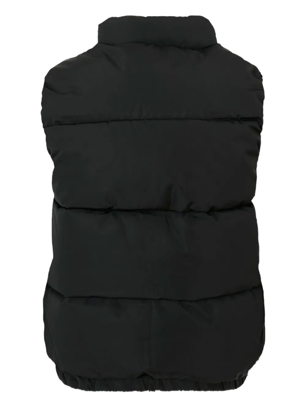 John Richmond Junior quilted logo-patch gilet Zwart