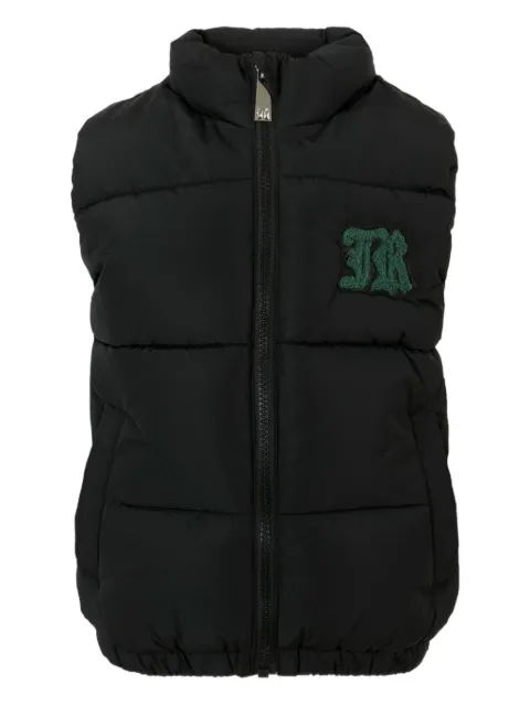 John Richmond Junior quilted logo-patch gilet