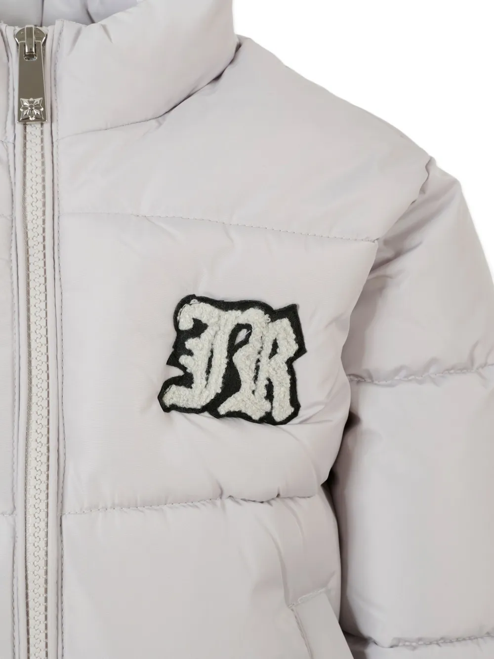 John Richmond Junior padde logo-patch jacket Grijs