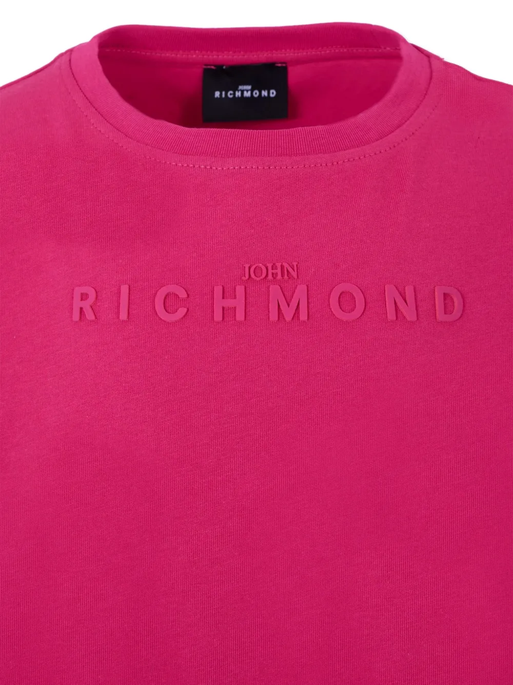 John Richmond Junior embossed-logo T-shirt Roze