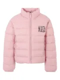 John Richmond Junior logo-patch padded jacket - Pink