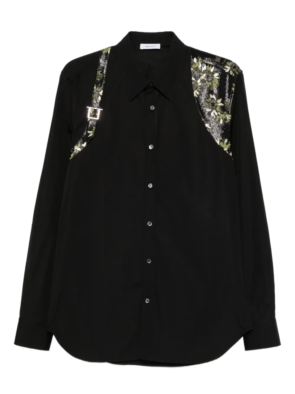 Alexander McQueen jacquard-harness shirt | Black | Image 1