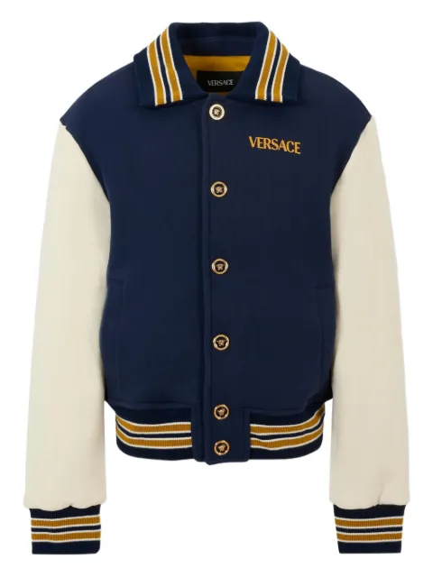 Versace Kids contrast-sleeve bomber jacket