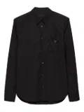 Prada patch-pocket cotton shirt - Black