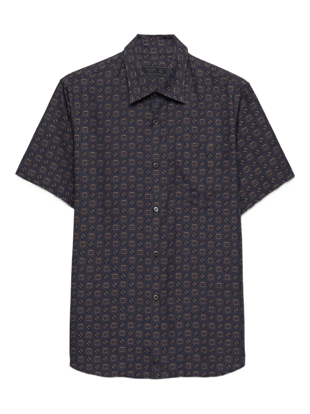 Prada ショートスリーブ シルクシャツ - グレー Prada ショートスリーブ シルクシャツ - グレー