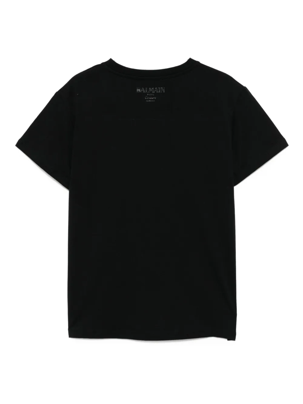 Balmain Kids T-shirt met verfraaide knopen Zwart