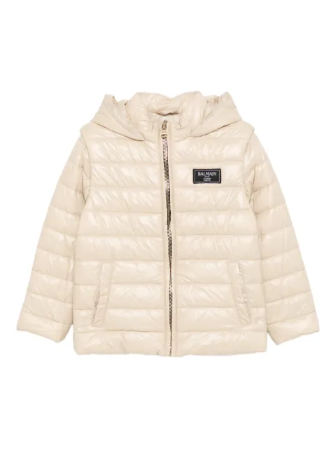 Balmain Kids logo-patch jacket