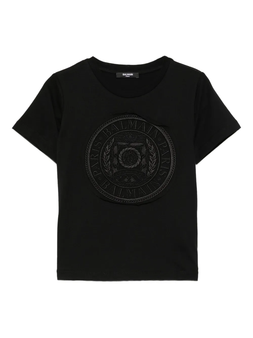 Balmain Kids T-shirt met logopatch Zwart