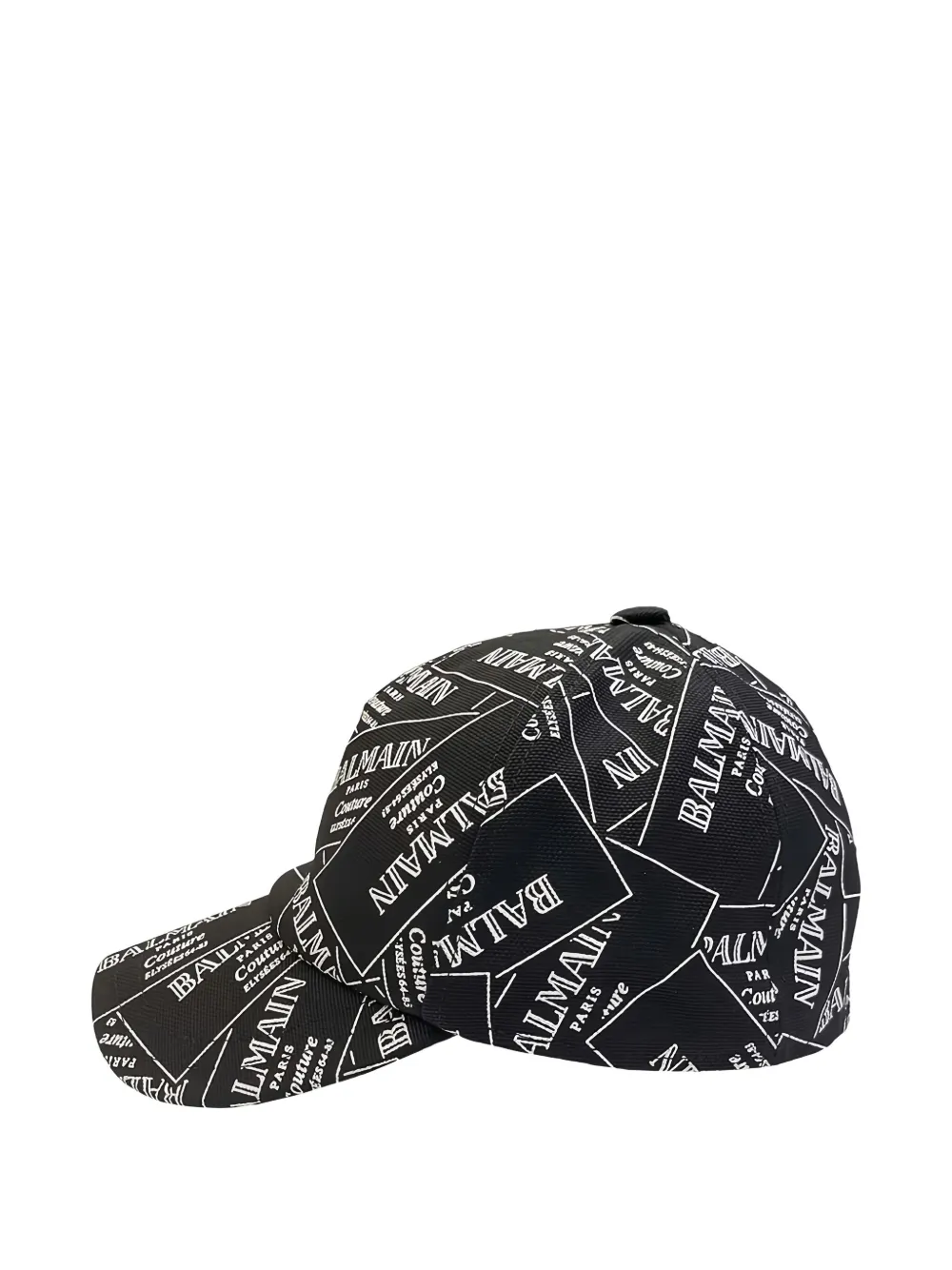 Balmain Logo-print Baseball Cap In Black