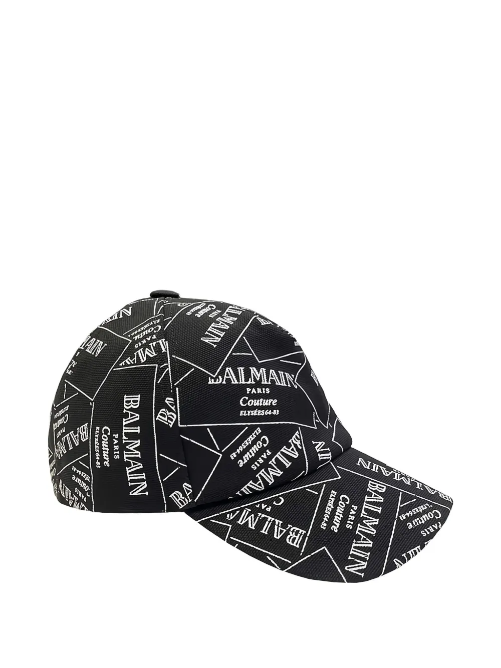 Balmain Logo-print Baseball Cap In Black