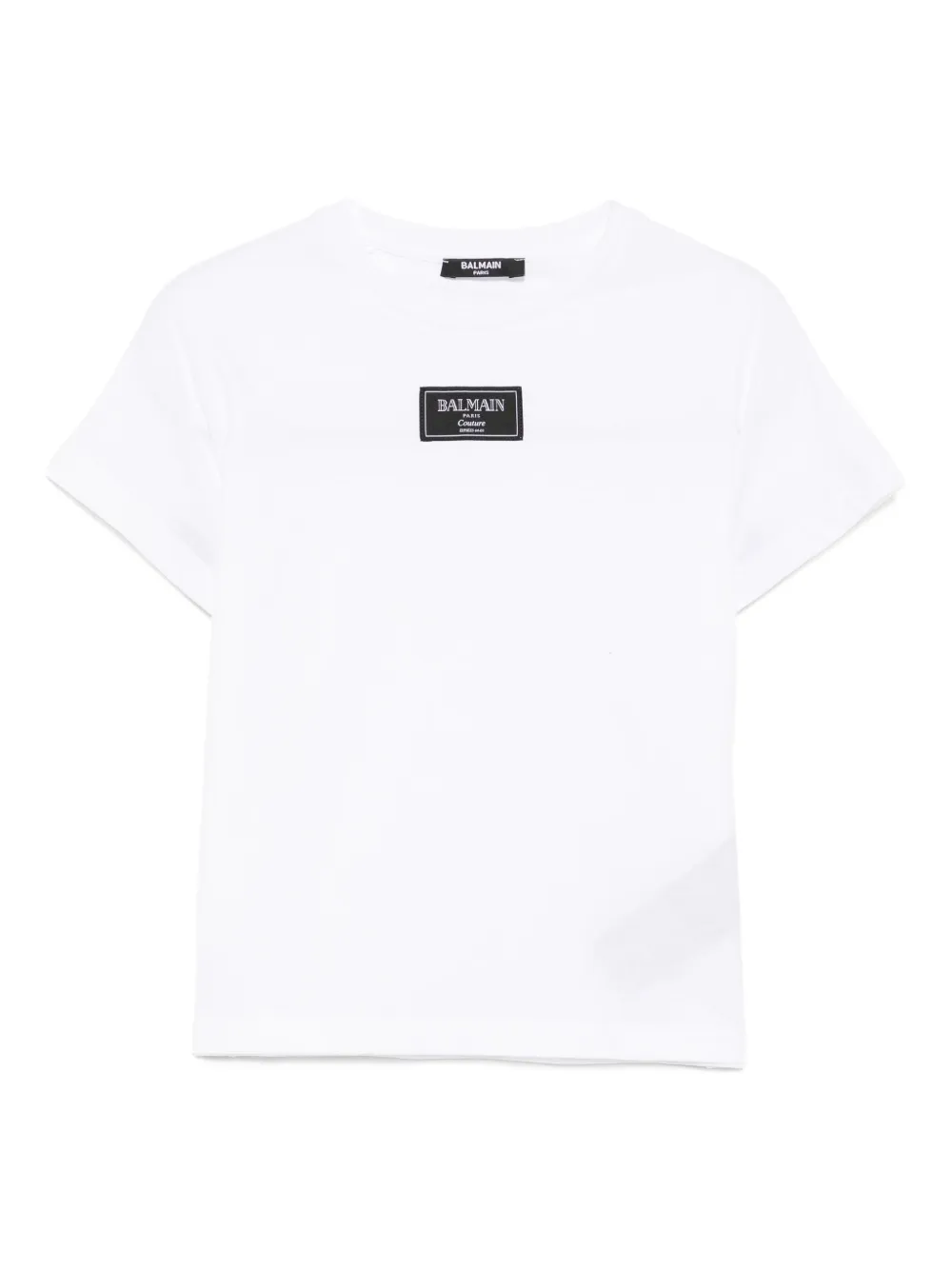 Balmain Kids T-shirt met logopatch Wit