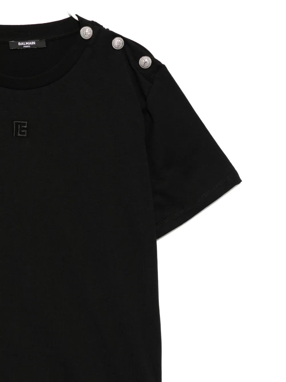 Balmain Logo-embellished Cotton T-shirt In Black
