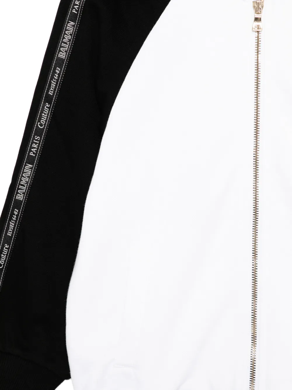 Balmain Kids Katoenen bomberjack met logopatch Wit