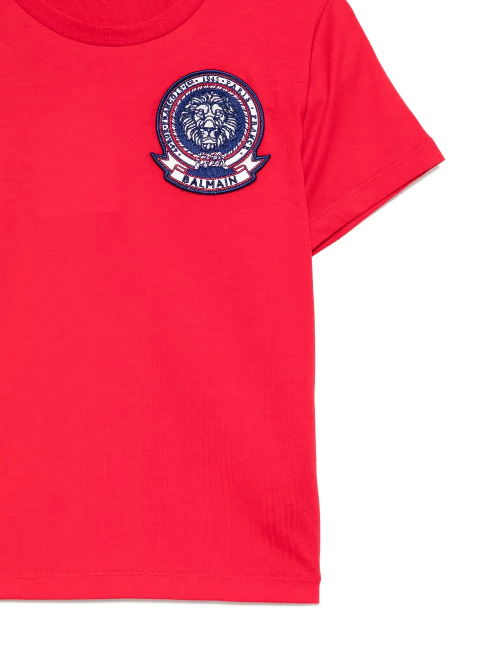 Balmain Kids T-shirt met geborduurd logo Rood