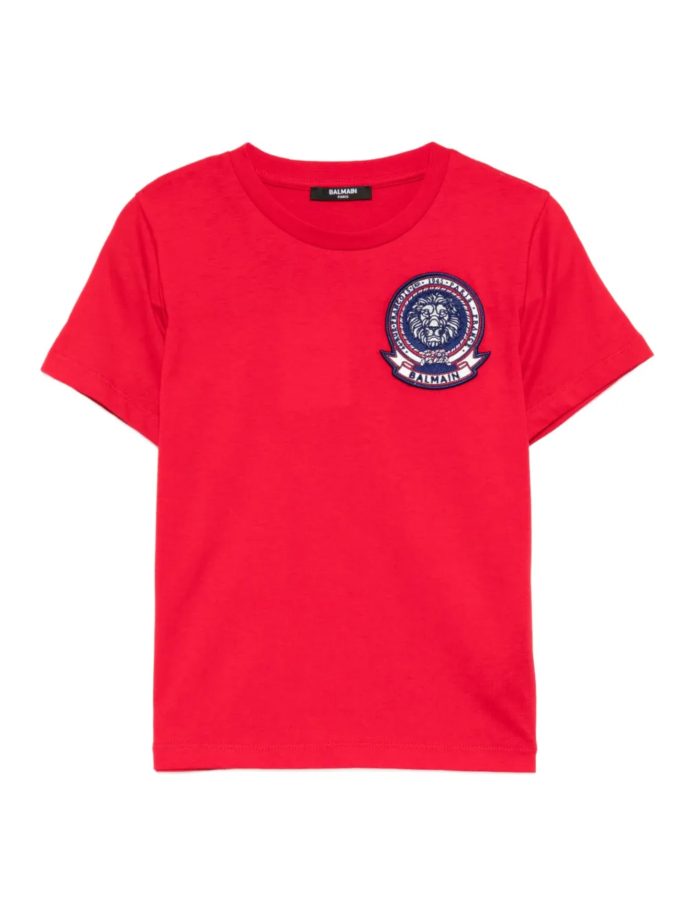 Balmain Kids T-shirt met geborduurd logo Rood