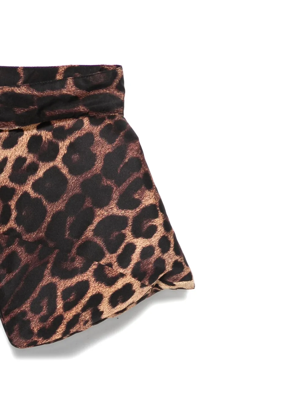 Moschino Stropdas met luipaardprint - Bruin
