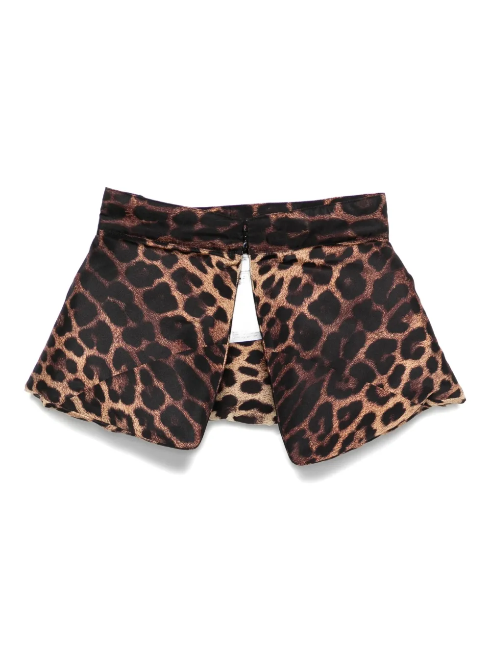 Moschino Leopard-print Tie In Brown
