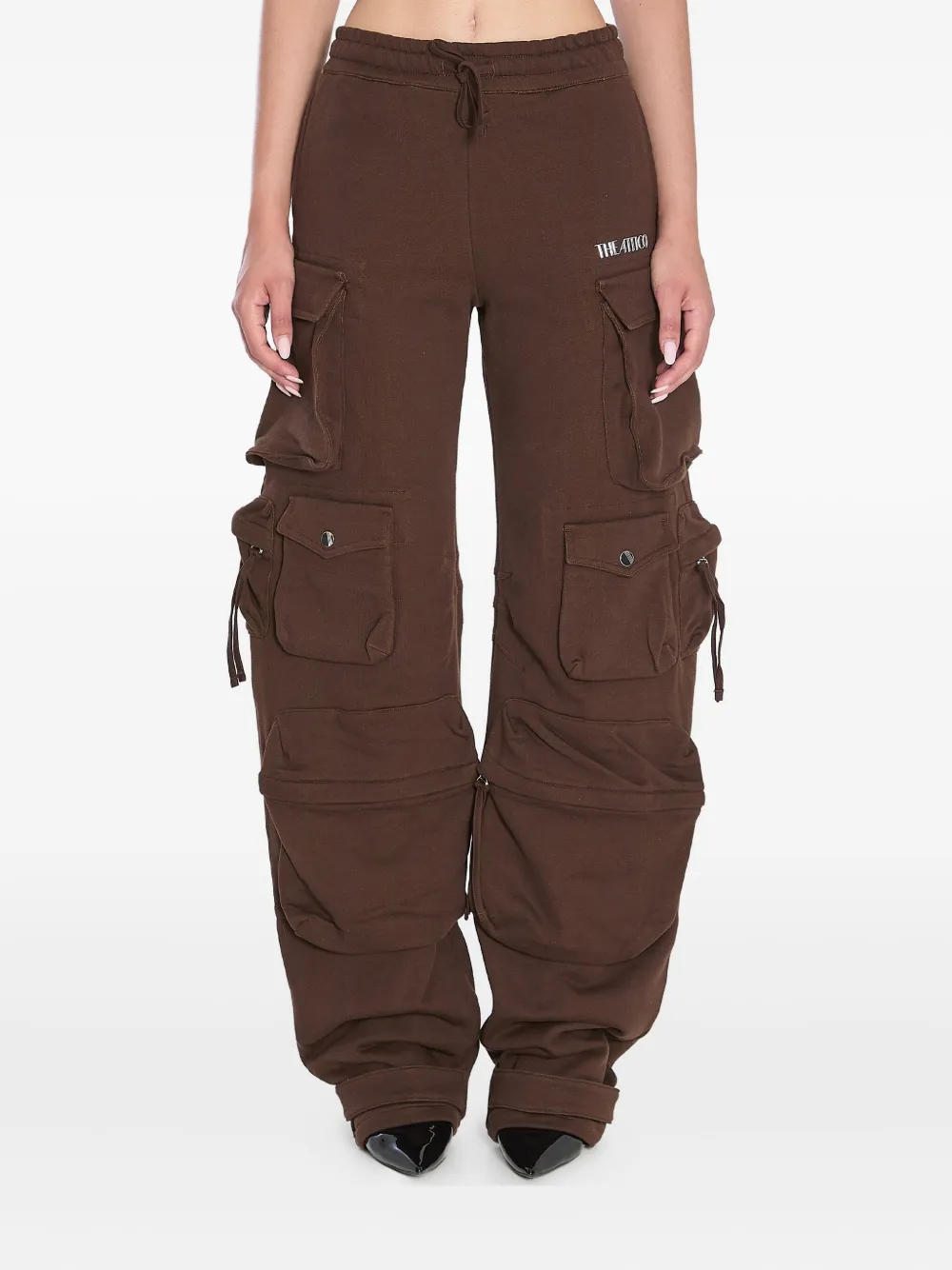 The Attico Fern elasticated-waist cargo pants Bruin