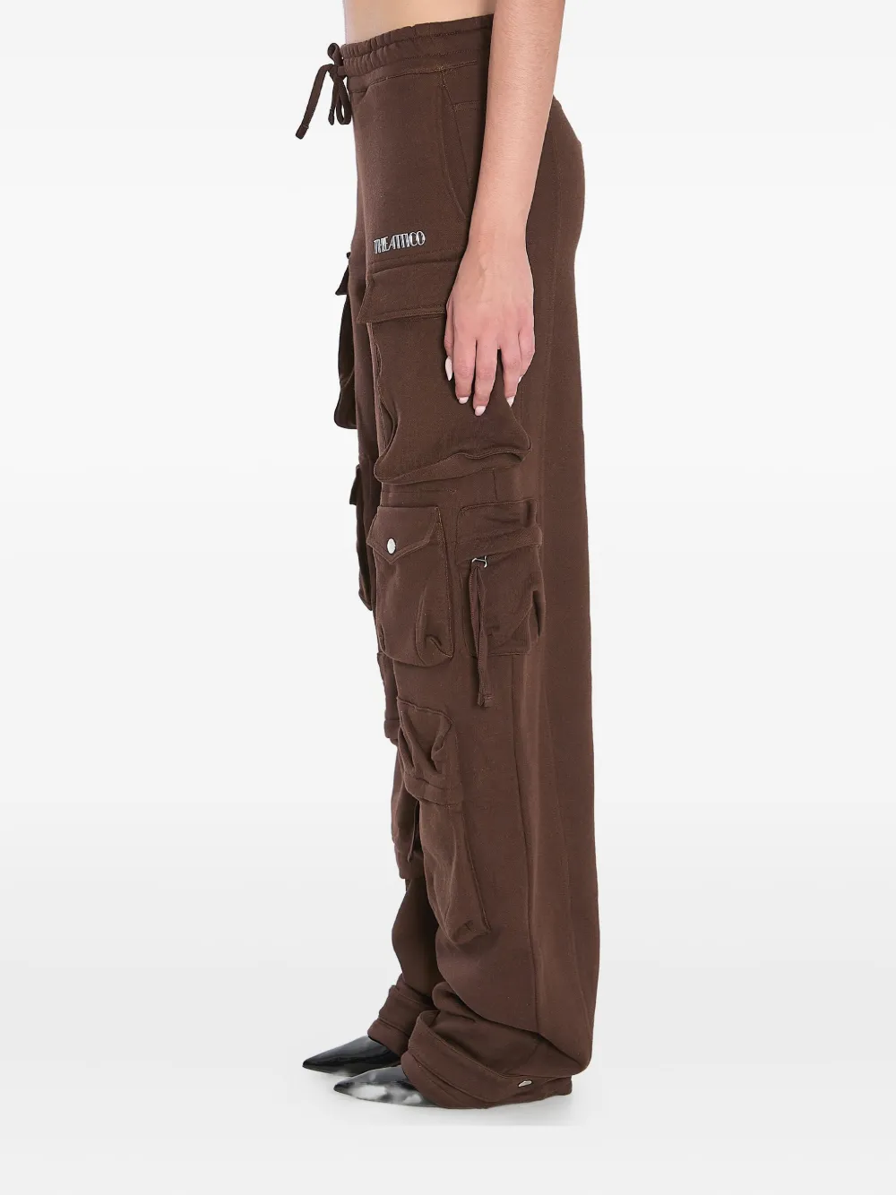 The Attico Fern elasticated-waist cargo pants Bruin