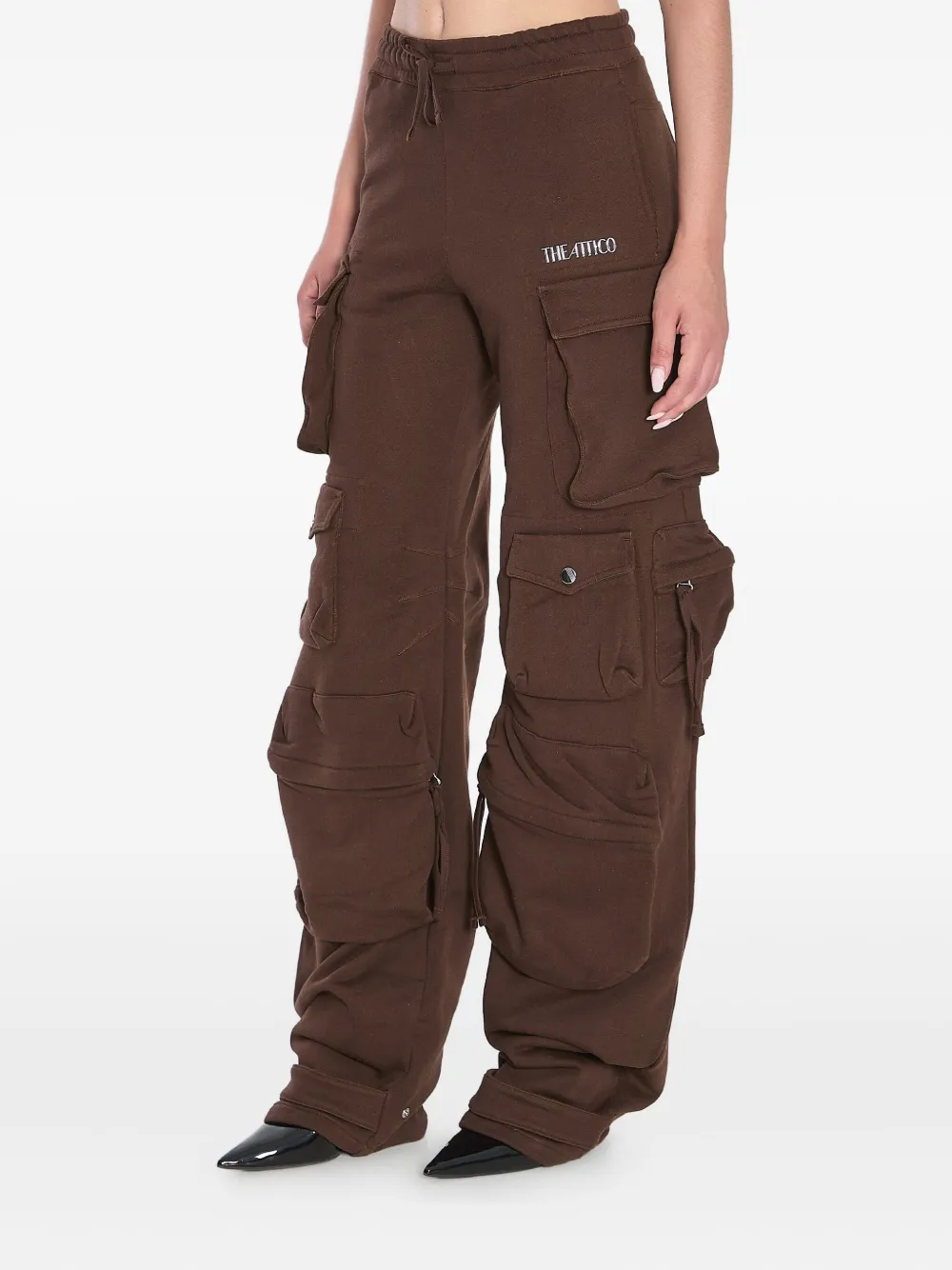 The Attico Fern elasticated-waist cargo pants Bruin