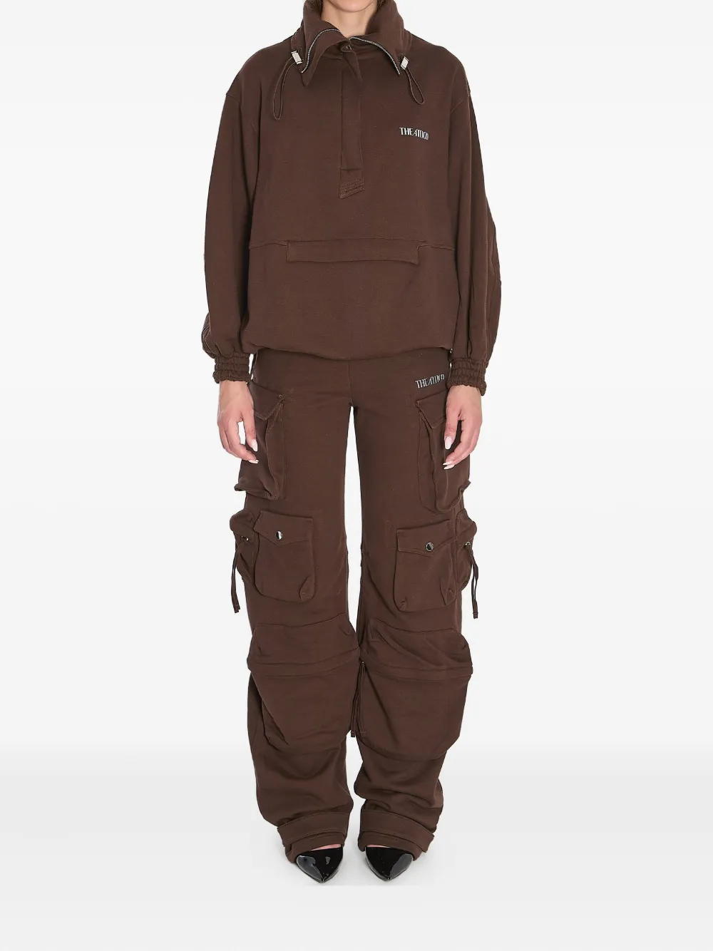 The Attico Fern elasticated-waist cargo pants Bruin