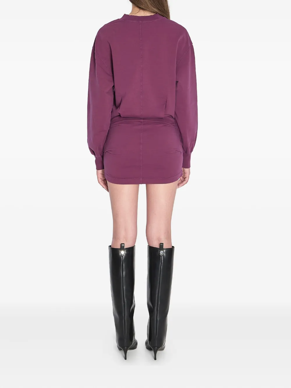 The Attico crew-neck mini dress Paars