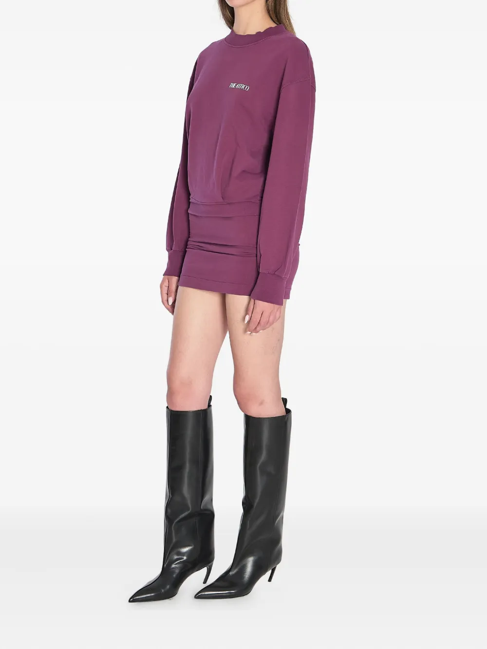 The Attico crew-neck mini dress Paars