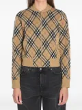 Burberry checked zip-up cardigan - Brown