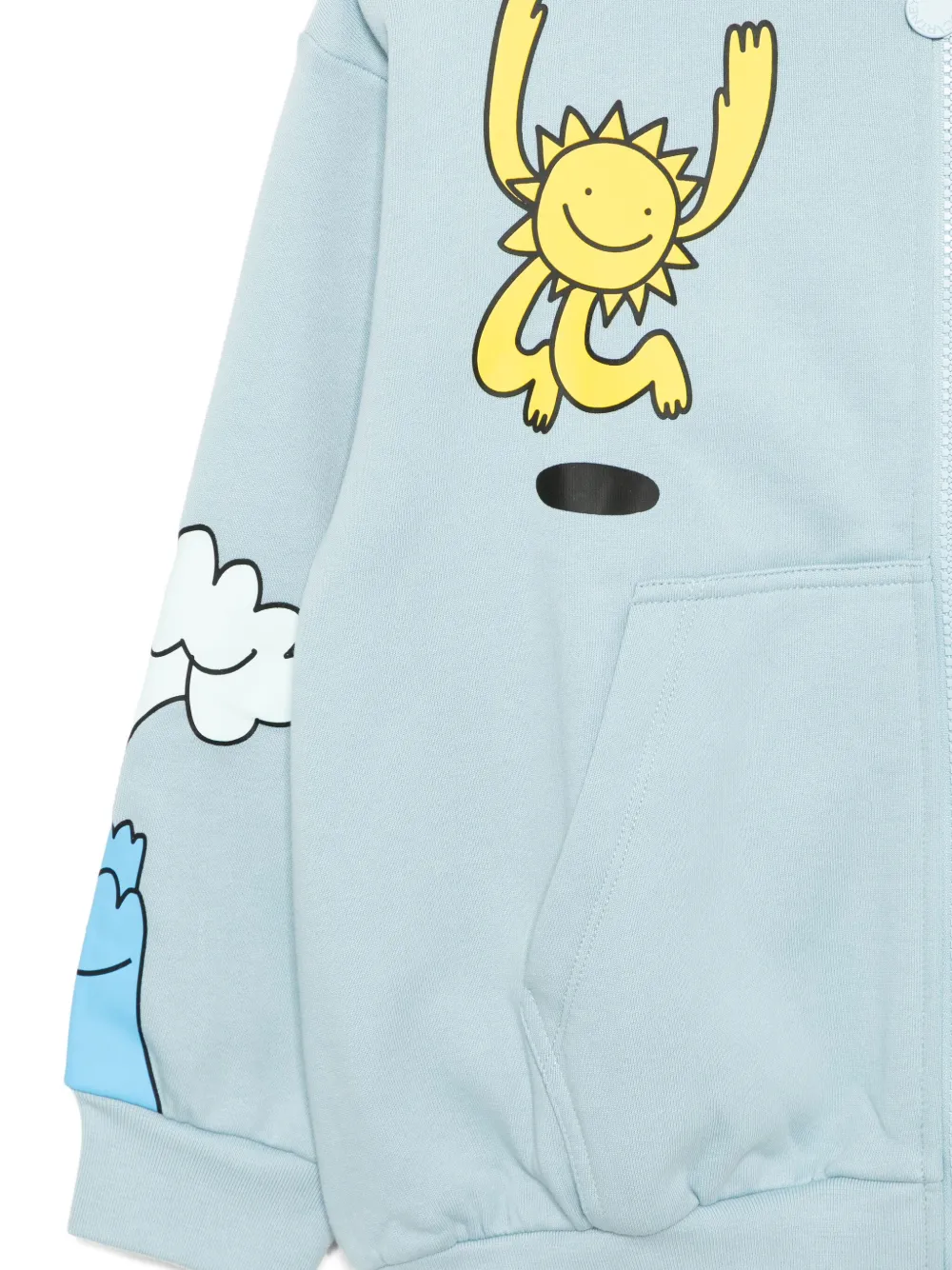 Stella McCartney Kids Katoenen hoodie met print Blauw