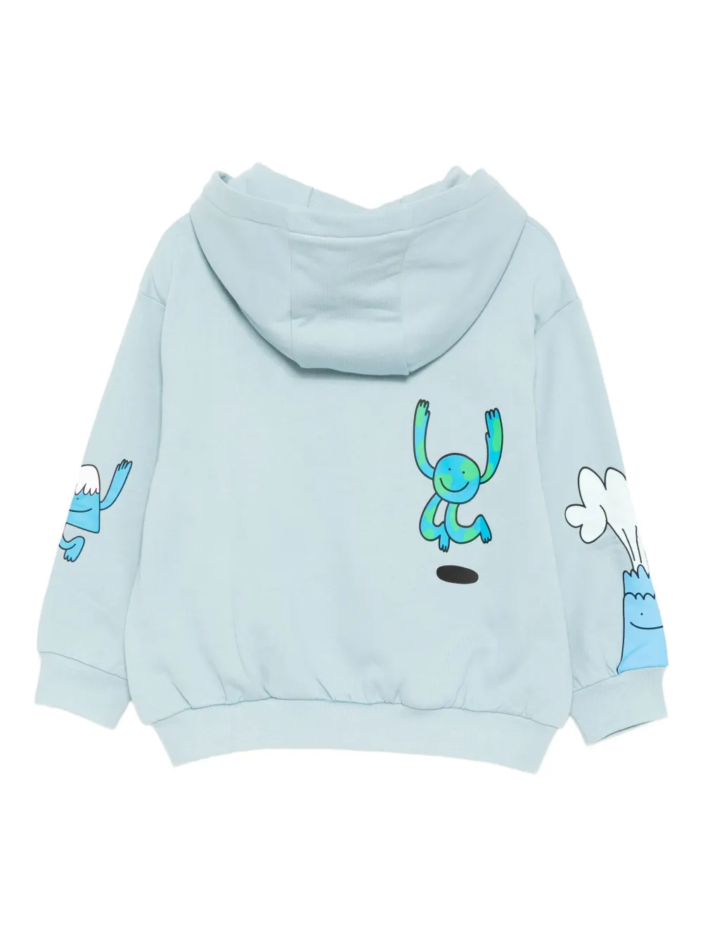 Stella McCartney Kids Katoenen hoodie met print Blauw