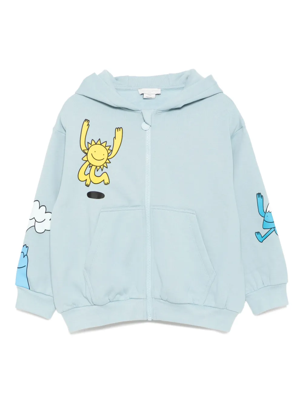 Stella McCartney Kids Katoenen hoodie met print Blauw