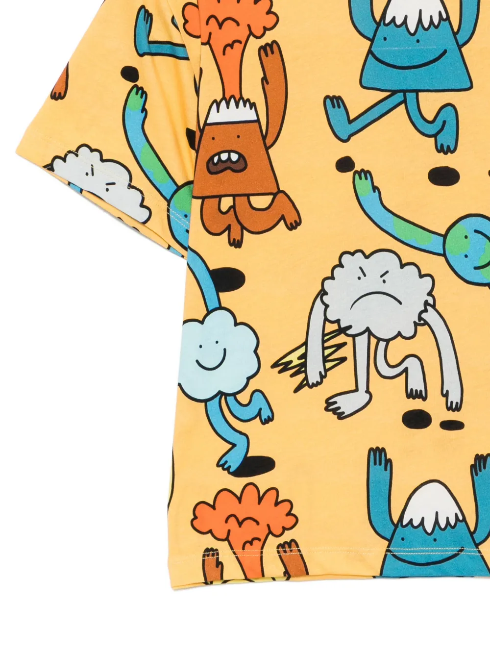 Stella McCartney Kids T-shirt met print Geel