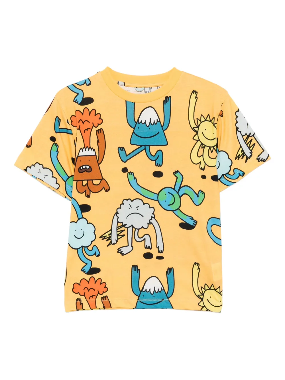 Stella McCartney Kids T-shirt met print Geel