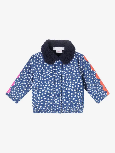 Stella McCartney Kids star-print borg-collar jacket
