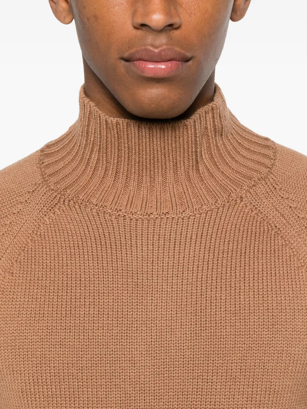 Eleventy high-neck raglan-sleeve sweater Bruin