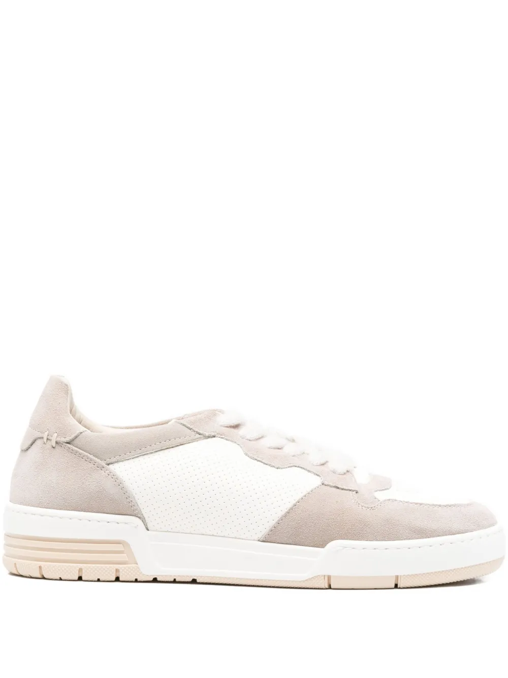 Eleventy suede panelled sneakers White