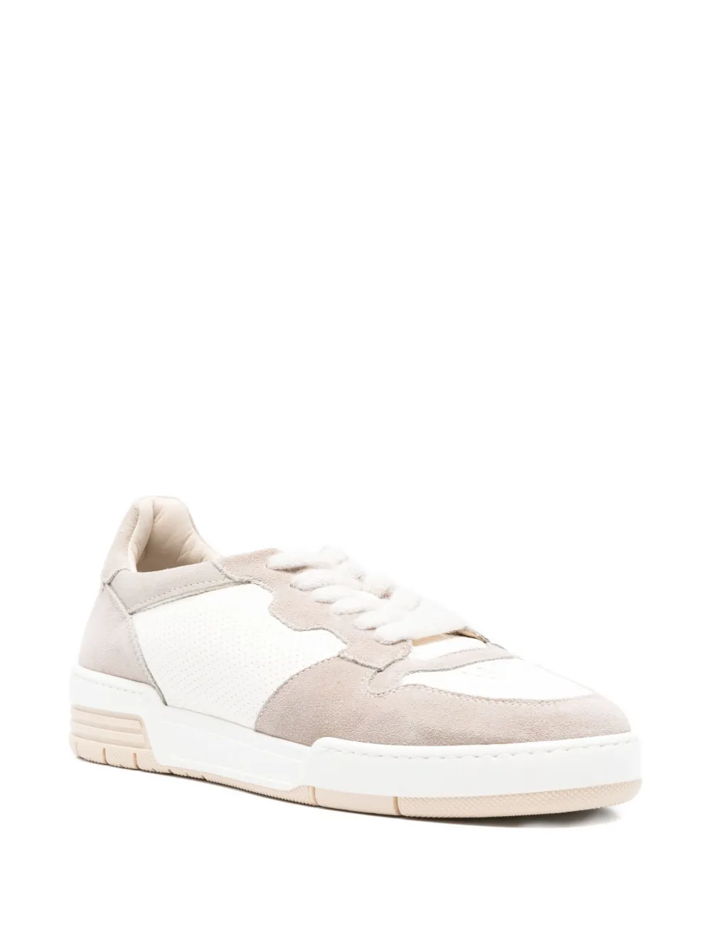 Eleventy suede panelled sneakers White