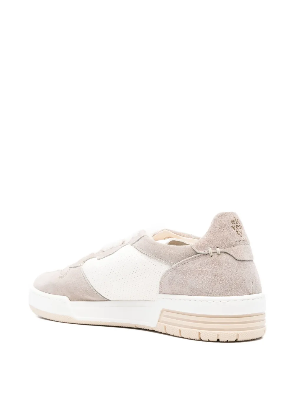 Eleventy suede panelled sneakers White